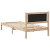 vidaXL Bedframe met Gevoerd Hoofdgedeelte Taupe 90 x 190 cm