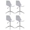 vidaXL Eetkamerstoelen draaibaar 4 st PP wit
