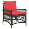 vidaXL Tuinstoel Bruin poly rattan