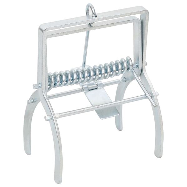 vidaXL Mollenvallen 4 st gegalvaniseerd staal zilverkleurig