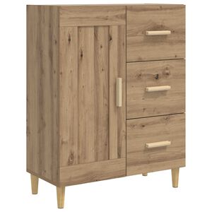 vidaXL Dressoir Artisanaal eiken 69,5 x 34 x 90 cm Bewerkt hout