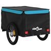 vidaXL Fietstrailer 45 kg ijzer zwart en blauw
