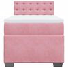 vidaXL Boxspring met matras fluweel roze 80x200 cm