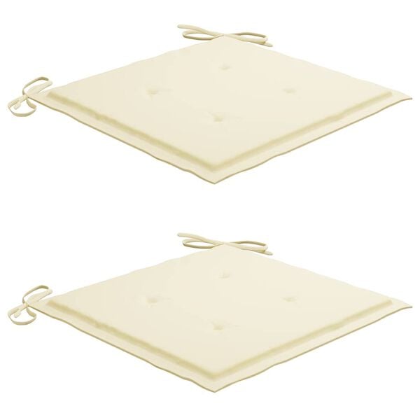 vidaXL Tuinstoelen 2 st inklapbaar met kussens massief acaciahout