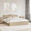 vidaXL Bedframe met lade Sonoma Eiken 180 x 200 cm Ingenieurshout