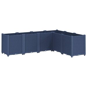 vidaXL Plantenbak 160x120x53 cm polypropeen blauwgrijs