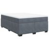 vidaXL Boxspring met matras fluweel donkergrijs 160x200 cm