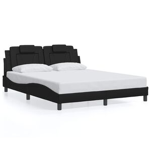 vidaXL Bedframe "Viana" zonder matras kunstleer zwart 160x200 cm