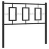 vidaXL Vervangend hoofdbord 100 cm metaal zwart