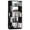 vidaXL Boekenkast/kamerscherm 80x25x163,5 cm massief grenenhout zwart