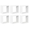 vidaXL Wandschappen kubus 6 st 26x15x26 cm wit