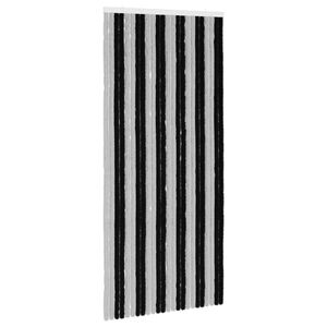 vidaXL Insecten Gordijn Chenille Grijs en zwart 100 x 220 cm 100% PP