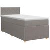 vidaXL Boxspringbed met matras met hoofdeinde Taupe 90 x 200 cm Stof