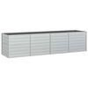 vidaXL Plantenbak verhoogd 320x80x77 cm gegalvaniseerd staal zilver