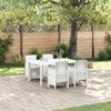 vidaXL Tuin Eetset 5 pcs Wit Polt riet