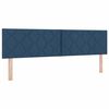 vidaXL Boxspring bed met matras met hoofdeinde Blauw 180 x 200 cm Stof