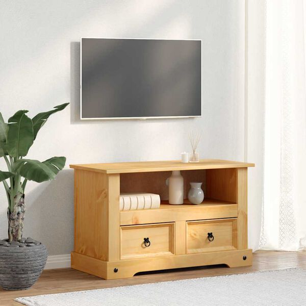 vidaXL Tv-meubel Mexicaans grenenhout Corona-stijl 91x43x56 cm