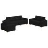 vidaXL Bank 3 pcs Zwart 221 x 80 x 80 cm Linnen-mix stof
