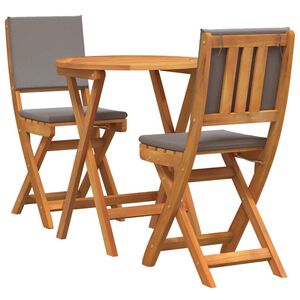 vidaXL Bistroset 3 st Olie naturel Massief Acaciahout