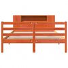 vidaXL Bed met boekenkast zonder matras grenenhout wasbruin 150x200 cm