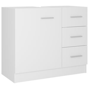vidaXL Wastafelkast 63x30x54 cm bewerkt hout wit