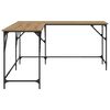 vidaXL Bureau Artisan Eiken 149 x 149 x 75 cm Bewerkt hout