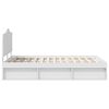 vidaXL Bedframe met hoofdeinde Wit 120 x 190 cm Massief grenenhout