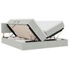 vidaXL LED Opslagbed met Matras Lichtgrijs 200 x 200 cm Fluweel
