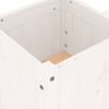 vidaXL Bankje met plantenbakken 180x36x63 cm grenenhout wit