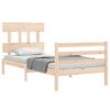vidaXL Bedframe met hoofdbord massief hout 90x200 cm