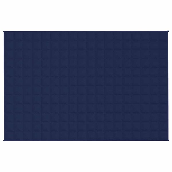 vidaXL Verzwaringsdeken 120x180 cm 9 kg stof blauw