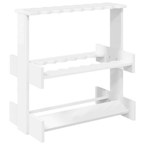 vidaXL Biljartkeu standaard Bewerkt hout 60 x 35 x 60 cm Glanzend Wit