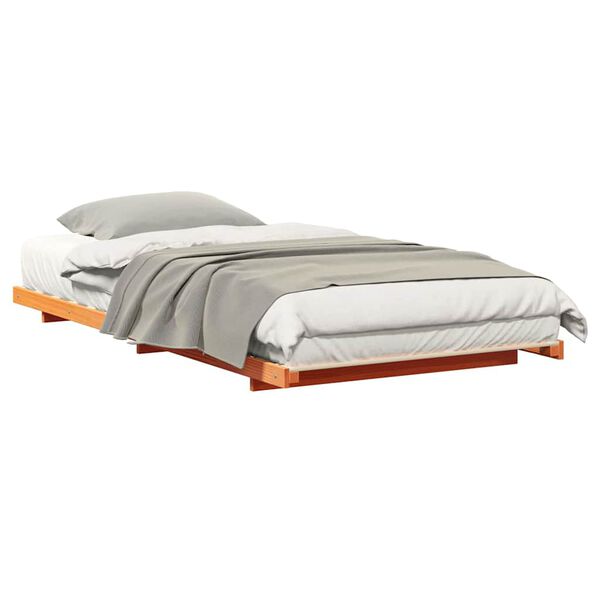 vidaXL Bedframe Wasbruin 80 x 220 cm Massief grenenhout