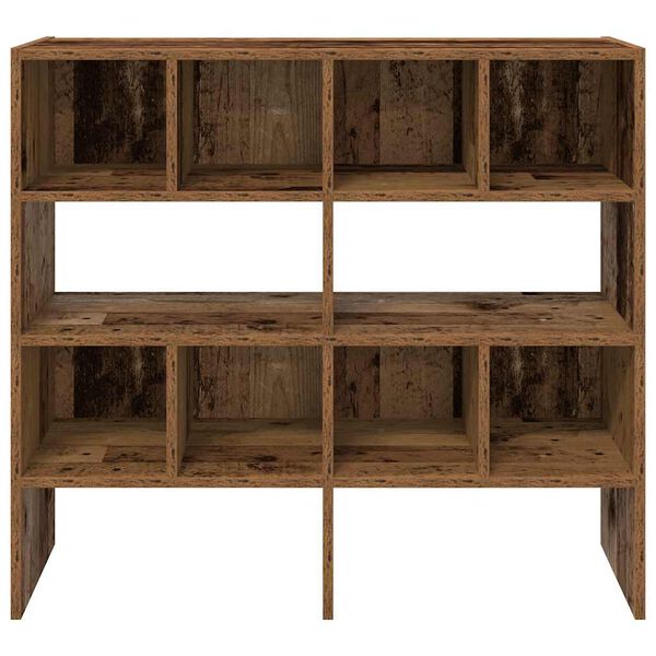 vidaXL Schoenenrekken 2 st stapelbaar 89,5x30x40 cm oud houtkleurig