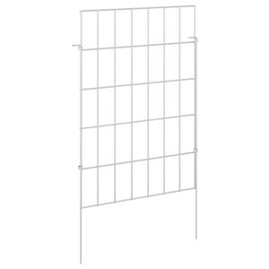 vidaXL Tuin omheining met palen 48 st 35 x 50 cm Gegalvaniseerd staal