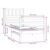 vidaXL Bedframe massief hout 90x200 cm