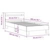 vidaXL Bedframe met hoofdbord en LED-verlichting wit 90x200 cm