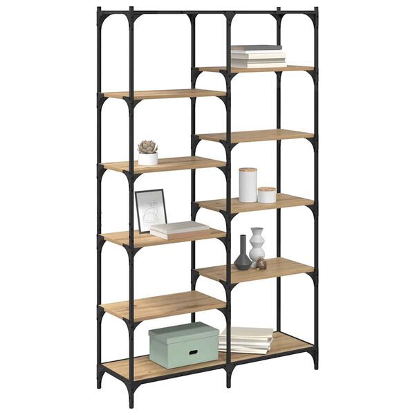 vidaXL Boekenkast artisanaal eikenkleurig 100 x 32 x 170 cm