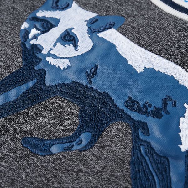 Kindertrui 92 gem&ecirc;leerd marineblauw