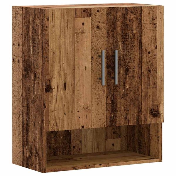vidaXL Wandkast 60x31x70 cm bewerkt hout oud houtkleurig