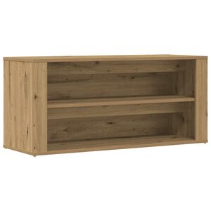 vidaXL Schoenenbankje 100x35x45 cm bewerkt hout artisanaal eikenkleur