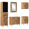 vidaXL Badkamermeubelset met lade 5 pcs Naturel Massief Mango Hout