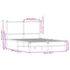 vidaXL Bedframe zonder matras metaal gerookt eikenkleurig 120x200 cm