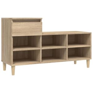 vidaXL Schoenenkast 102x36x60 cm bewerkt hout sonoma eikenkleurig