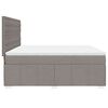 vidaXL Boxspring met matras stof taupe 180x200 cm