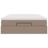 vidaXL Ottoman bed met matras 140x200cm kunstleer cappuccinokleurig