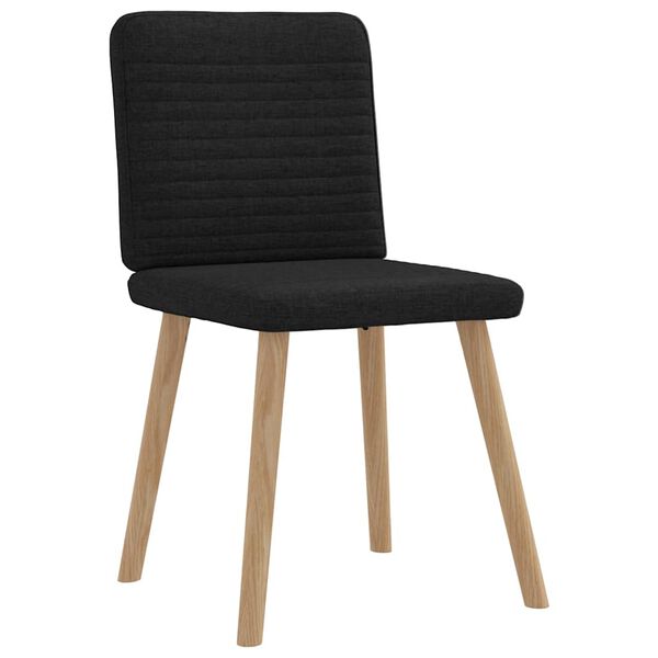 vidaXL Eetkamerstoelen 4 st stof zwart