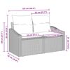 vidaXL Tuinbank met kussen met opslag 123 x 62 x 69 cm poly rattan