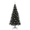 vidaXL Kerstboom met 300 LED met standaard Zwart 180 cm PVC