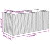 vidaXL Plantenbakken met 2 potten 2 st 72x30x32 cm poly rattan grijs